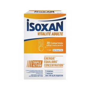 Isoxan Vitalite Adulte 20 Comprimes Effervescents - Boîte 20 comprimes