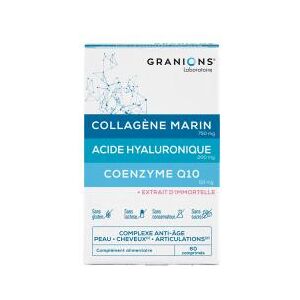 Granions Collagène Marin Acide Hyaluronique Coenzyme Q10 60 Comprimés - Boîte 60 comprimés - Publicité