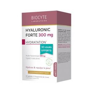 Biocyte Hyaluronic Forte 300 mg Anti-Âge 90 Gélules - Boîte 90 gélules