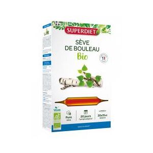 Superdiet Seve de Bouleau Bio 20 Ampoules - Boîte 20 ampoules de 15 ml