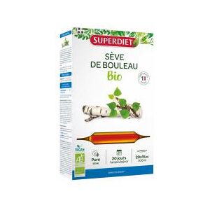 Superdiet Sève de Bouleau Bio 20 Ampoules - Boîte 20 ampoules de 15 ml - Publicité