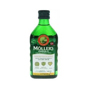 Möller's Omega-3 Huile de Foie de Morue Arôme Citron 250 ml - Bouteille 250 ml