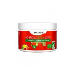 Phyto-Actif Acerola Bio 1000 60 Comprimes + 30 Comprimes Offerts - Pot 90 comprimes