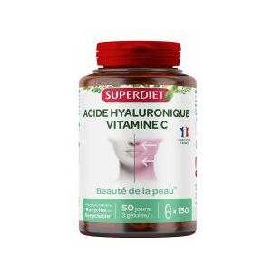 Superdiet Acide Hyaluronique Vitamine C 150 Gelules Boite 150 gelules