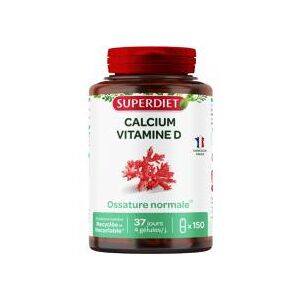 Superdiet Calcium + Vitamine D 150 Gelules - Boîte 150 gelules