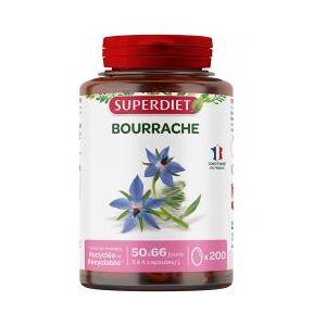 Superdiet Huile de Bourrache 200 Capsules - Pot 200 capsules