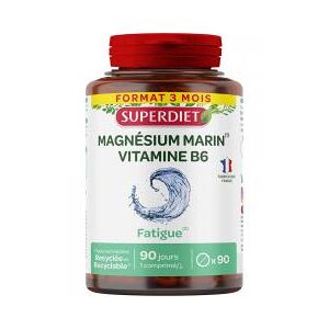 Superdiet Magnésium Marin + Vitamine B6 90 Comprimés - Boîte 90 comprimés - Publicité