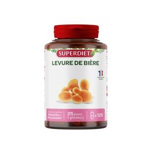 Superdiet Levure de Biere 125 Gelules - Boîte plastique 125 gelules