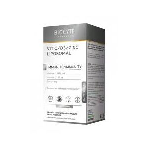 Biocyte Vitamine C/D3/Zinc Liposomal 14 Sticks - Boîte 14 sticks