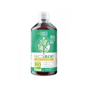 Santé Verte Nectaloe Aloe Vera 99,5% en Gel Liquide Bio 1 L - Bouteille 1000 ml - Publicité