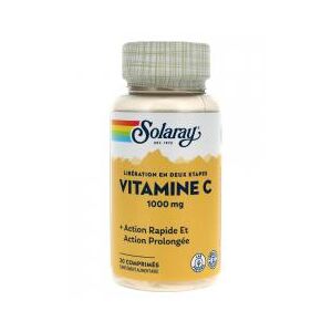 Solaray Vitamine C 1000 mg 30 Comprimes - Boîte 30 comprimes