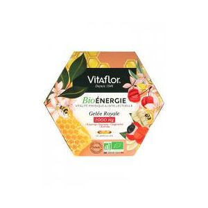 Vitaflor Gelee Royale Bio 1000 mg Énergie+ 20 Ampoules - Boîte 20 ampoules x 15 ml