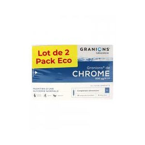 Granions Chrome 200 µg Lot de 2 x 30 Ampoules - Lot 2 x 30 ampoules de 2 ml