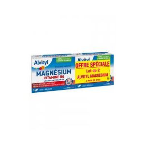 Alvityl Magnesium Vitamine B6 Lot de 2 x 45 Comprimes Lot 2 x 45 comprimes