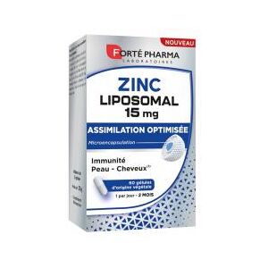 Forte Pharma Zinc Liposomal 15 mg 60 Gelules Vegetales - Boîte 60 gelules