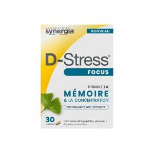Synergia D-Stress Focus 30 Comprimes - Boîte 30 comprimes