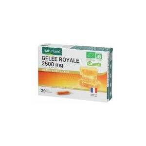 Naturland Gelee Royale 2500 mg Bio 20 Ampoules Boite 20 ampoules de 10 ml