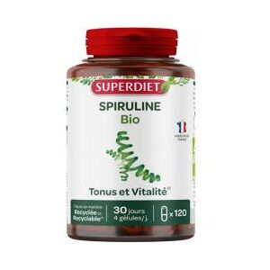 Superdiet Spiruline Bio 120 Gelules - Pot 120 gelules