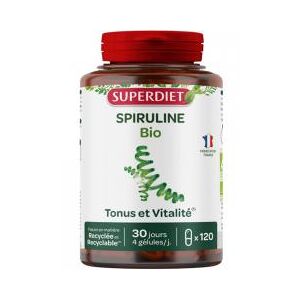 Superdiet Spiruline Bio 120 Gélules - Pot 120 gélules - Publicité