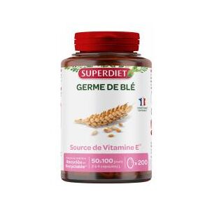 Superdiet Huile de Germe de Ble 200 Capsules - Boîte 200 capsules