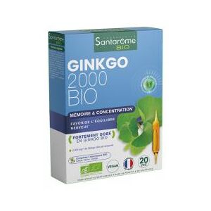Santarome Bio Ginkgo Bio 2000 20 Ampoules - Boîte 20 Ampoules de 10 ml