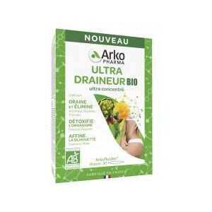 Arkopharma Arkofluides Ultra Draineur Bio 30 Ampoules - Boîte 30 ampoules de 10 ml