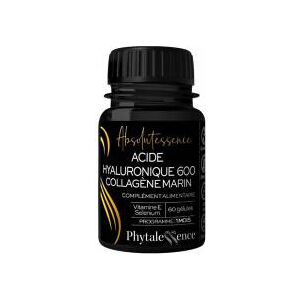 Phytalessence Absolutessence Acide Hyaluronique 600 Collagene Marin 60 Gelules - Pot 60 gelules