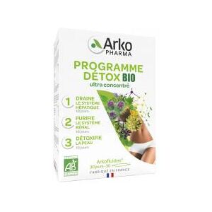 Arkopharma Arkofluides Programme Detox Bio - Boîte 30 ampoules de 10 ml