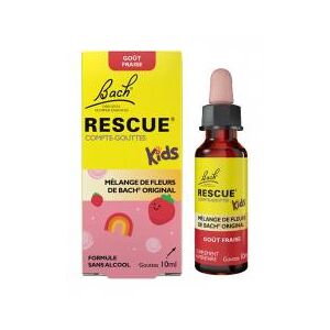 Rescue Bach Kids Compte-Gouttes Gout Fraise 10 ml - Flacon compte goutte 10 ml