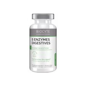 Biocyte 5 Enzymes Digestives 60 Gelules - Pot 60 gelules