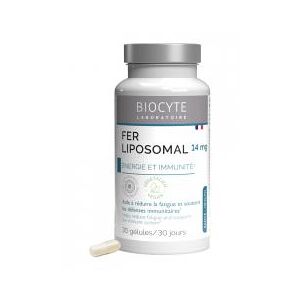 Biocyte Longevity Fer Liposomal 30 Gelules - Boîte 30 gelules