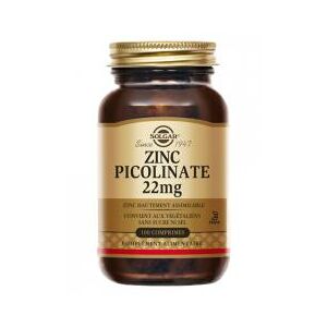 Solgar Zinc Picolinate 22 mg 100 Comprimes - Flacon 100 comprimes