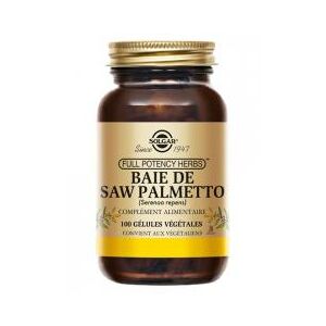 Solgar Saw Palmetto (Serenoa Repens) 100 Gelules Vegetales - Flacon 100 gelules