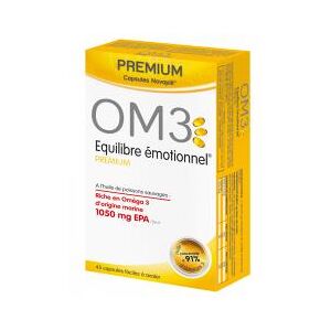 Om3 Équilibre Émotionnel Formule Premium - 45 Capsules - Boîte 45 capsules - Publicité