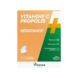 Vitavea Vitamine C + Propolis 24 comprimés à croquer - Boîte 2 tubes de 12 comprimés - Publicité