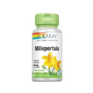 Solaray Millepertuis 230 mg Standardisé à 0,3% d'Hypericine - 60 Caps. Vég. - Boîte 60 capsules - Publicité