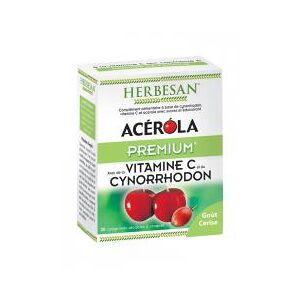 Acerola Premium - 30 Comprimés à Croquer - Boîte 30 comprimés