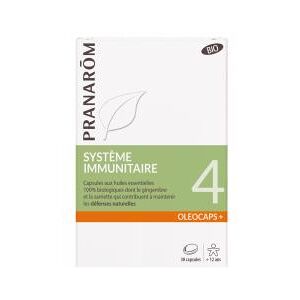 Pranarôm Oleocaps+ 4 Capsules d'Huiles Essentielles Bio Systeme Immunitaire 30 Capsules - Boîte 30 Capsules