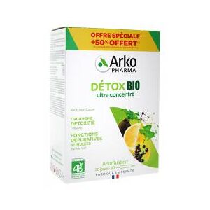 Arkopharma Arkofluides Arkofl Detox 30Amp Bio Boite 30 ampoules de 10 ml