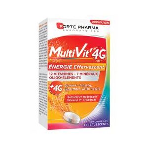 Forté Pharma Multivit 4 G Énergie Effervescent 30 Comprimés - Boîte 30 Comprimés Effervescents