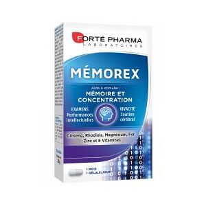 Forté Pharma Mémorex - 20 Gélules - Boîte 30 gélules - Publicité