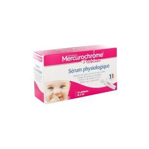 Mercurochrome Serum Physiologique 40 Unidoses - Boîte 40 unidoses de 5 ml