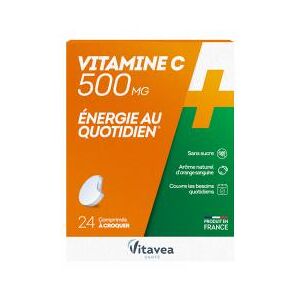 Vitavea Vitamine C 24 comprimés à Croquer - Boîte 2 tubes de 12 comprimés - Publicité