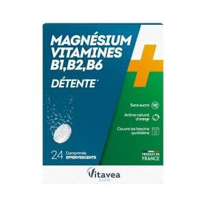 Vitavea Magnésium + Vitamines B1 B2 B6 - Boîte 2 tubes de 12 comprimés - Publicité