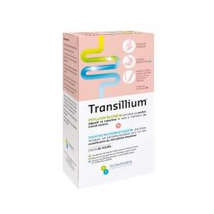 Transillium® Boite de 100 Gélules. Psyllium Blond + Bifidobactérium Lactis Bs01 - Boîte 80 gélules + 20 gélules - Publicité