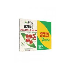 Arkopharma Azinc Naturel Acerola 1000 Lot de 2 - Lot 2 x 30 comprimes