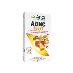 Arkopharma Azinc Boost 20 Comprimes Effervescents - Boîte 2 tubes de 10 comprimes effervescents