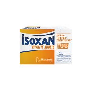 Isoxan Vitalité Adulte 20 Comprimés - Boîte 20 comprimés - Publicité