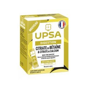 Upsa Citrate de Betaine & Citrate de Calcium Sachets-Doses - Boîte 10 sachets