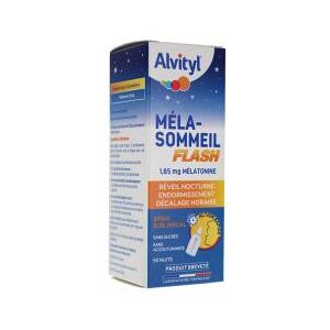 Alvityl Méla-Sommeil Flash Goût Citron - Spray Sublingual Pour Endormissement Rapide - Dès 18 Ans - 50 Nuits - Spray 20 ml